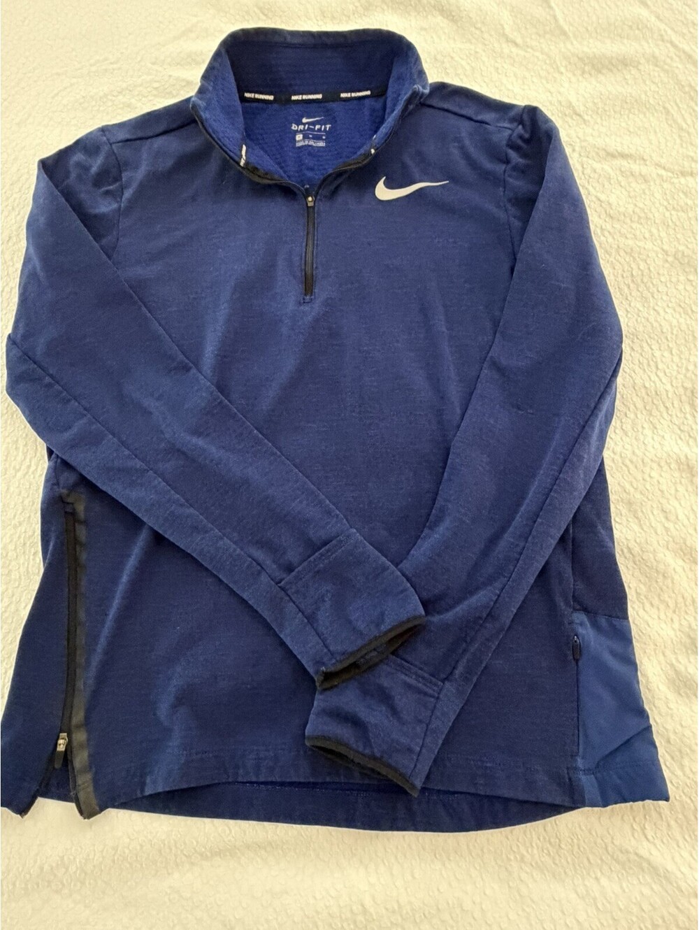 Nike Dri-FIT Running Quarter Zip Pullover Men’s Medium Blue
